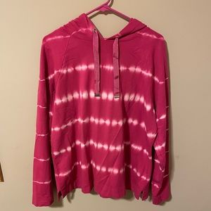 Isaac Mizrahi tie dye hooded top